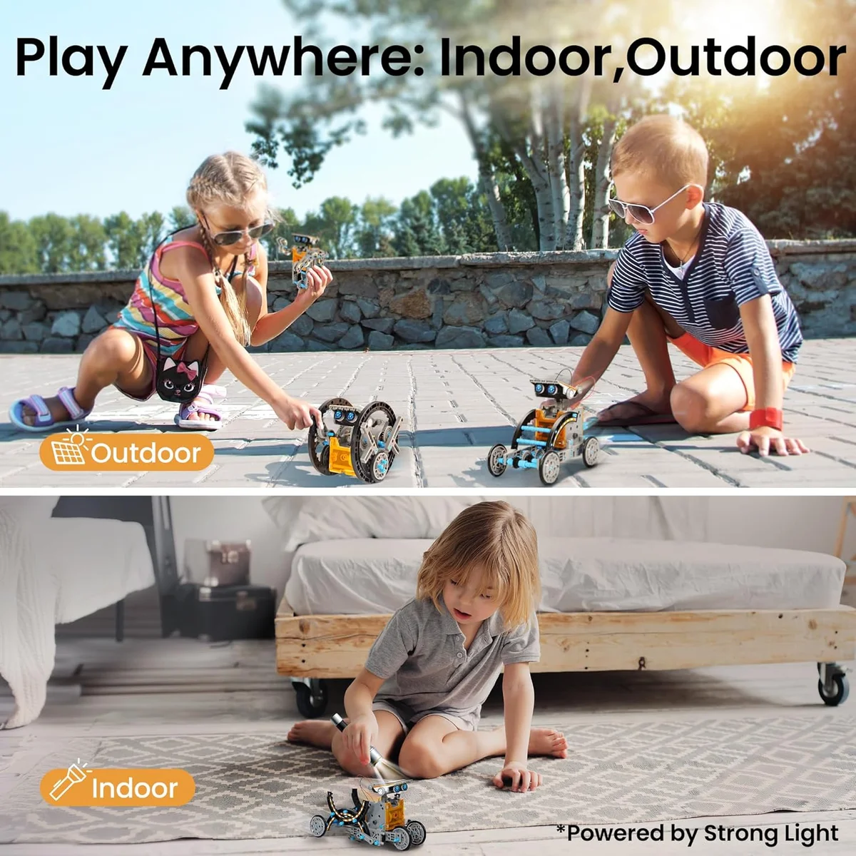 Sillbird 12-in-1 Solar Robot Building Kit US-SB-SolarRobot Educational STEM Toy 190 Pieces Blue/Grey New image 4