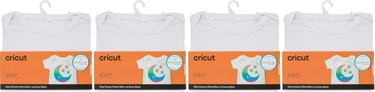 Cricut Baby Bodysuit Blank DIY Custom Baby Onesie 0-3 Months White New
