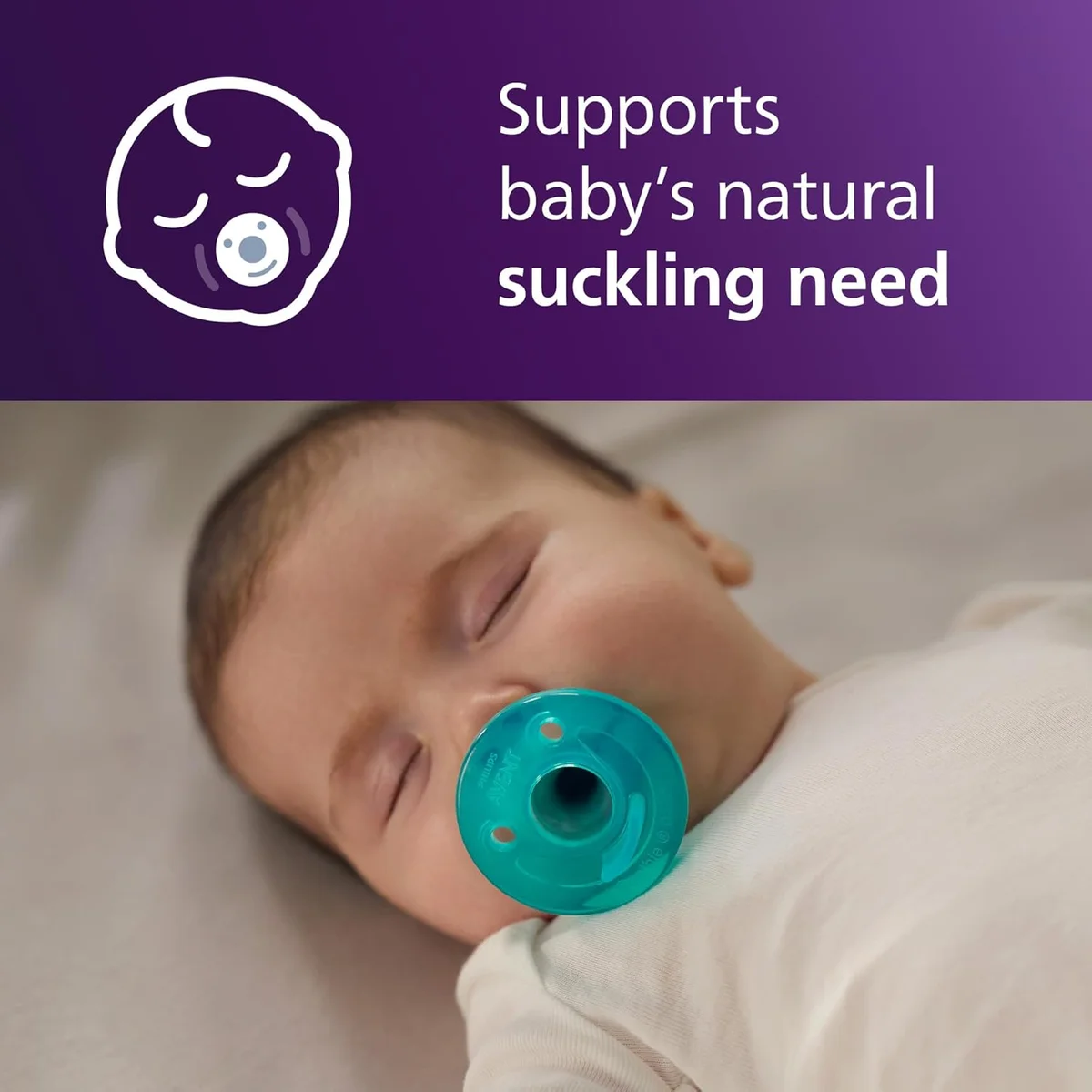 Philips Avent Soothie Baby Pacifiers SCF190/41 100% Silicone 0-3 Months Green New image 2