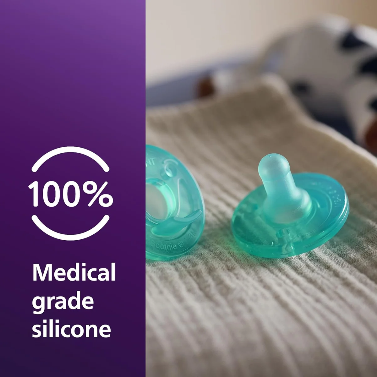 Philips Avent Soothie Baby Pacifiers SCF190/41 100% Silicone 0-3 Months Green New image 4