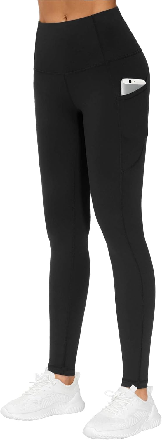 THE GYM PEOPLE Thick High Waist Yoga Pants Leggings Tummy Control Black New image 2