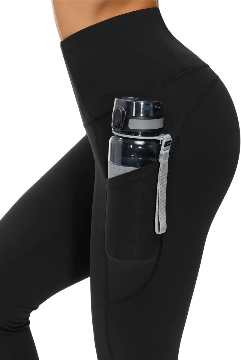 THE GYM PEOPLE Thick High Waist Yoga Pants Leggings Tummy Control Black New image 6