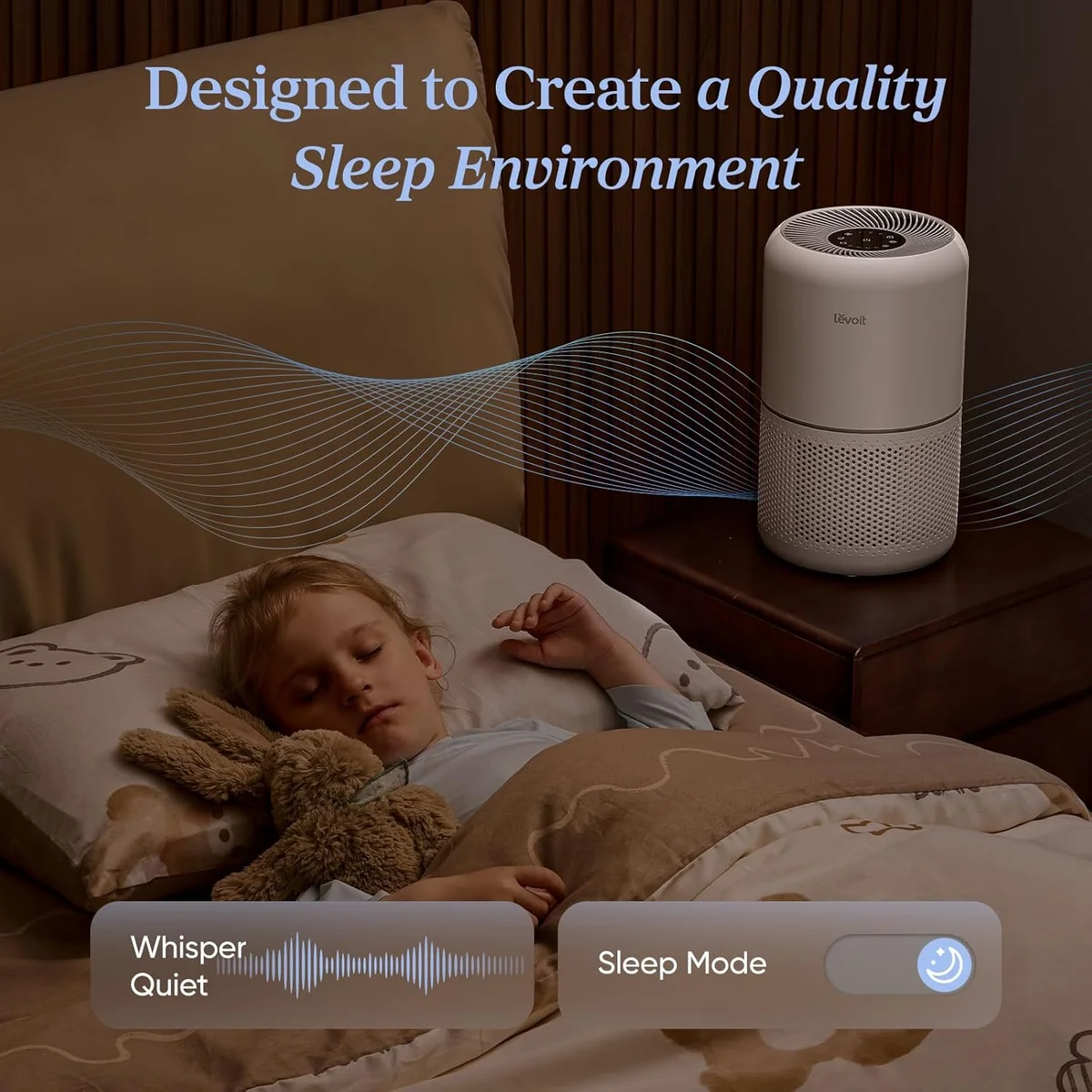 LEVOIT Air Purifier Core 300 56W HEPA Filter 1073 ft² White New image 7