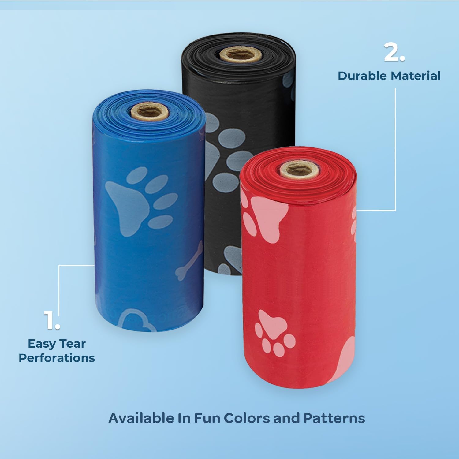Best Pet Supplies Dog Poop Bags 150 Count Leak Proof Assorted Colors New image 2