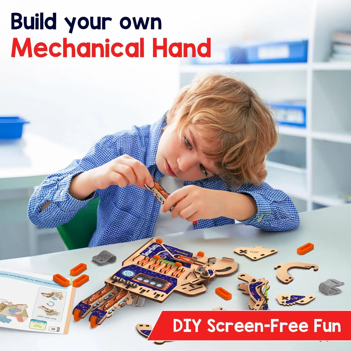 Smartivity DIY Robotic Mechanical Hand STEM Toy for Kids 8-14 Years Old | Parents Choice Award Winner I Birthday Gift for Kids | Engineering Kit for 8, 9, 10, 11, 12, 13, 14 Years Old Boys & Girls image 3