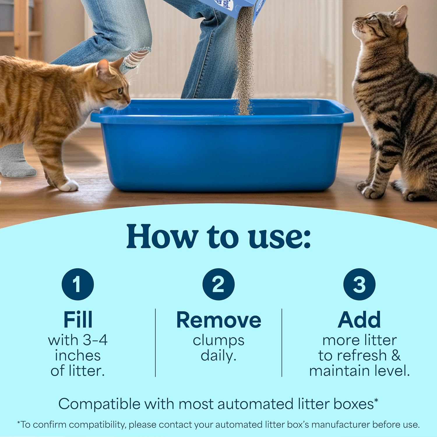 Fresh Step Advanced Heavy Duty Multi Cat Clumping Cat Litter 65922 Low Dust Odor Control 17.5 lb New image 14