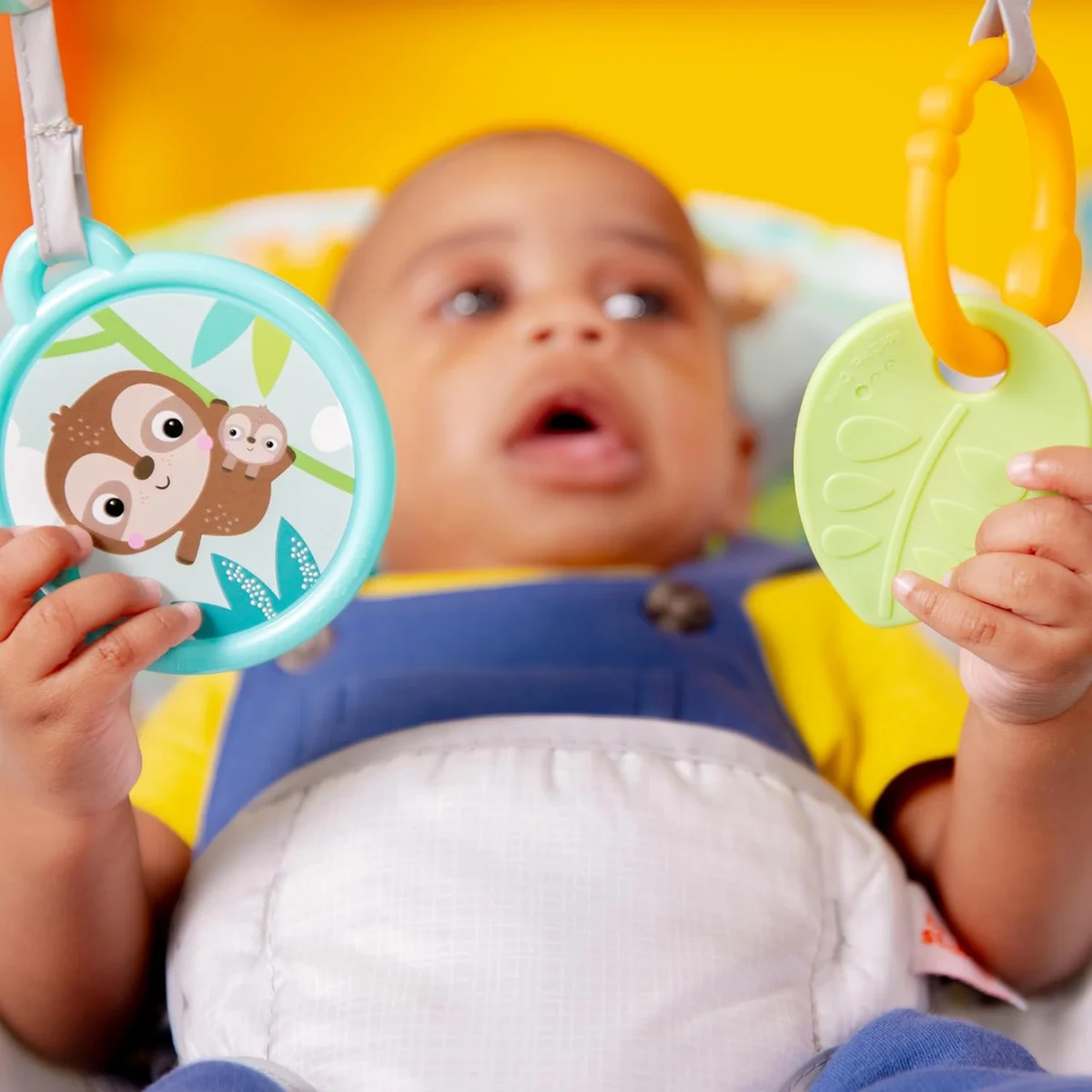 Bright Starts Baby Bouncer Soothing Vibrations Infant Seat 12204 0-6 Months Up to 20 lbs Removable Toy Bar New image 3