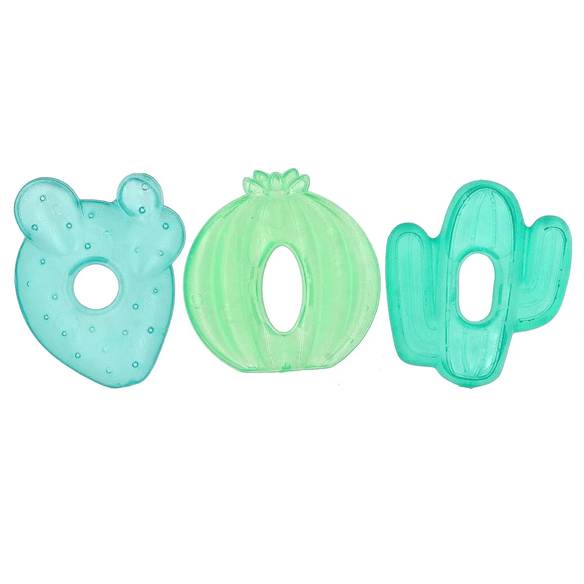Itzy Ritzy Water-Filled Teethers Cold Cutie Coolers WRT8320 Textured Both Sides Green Cactus New image 3