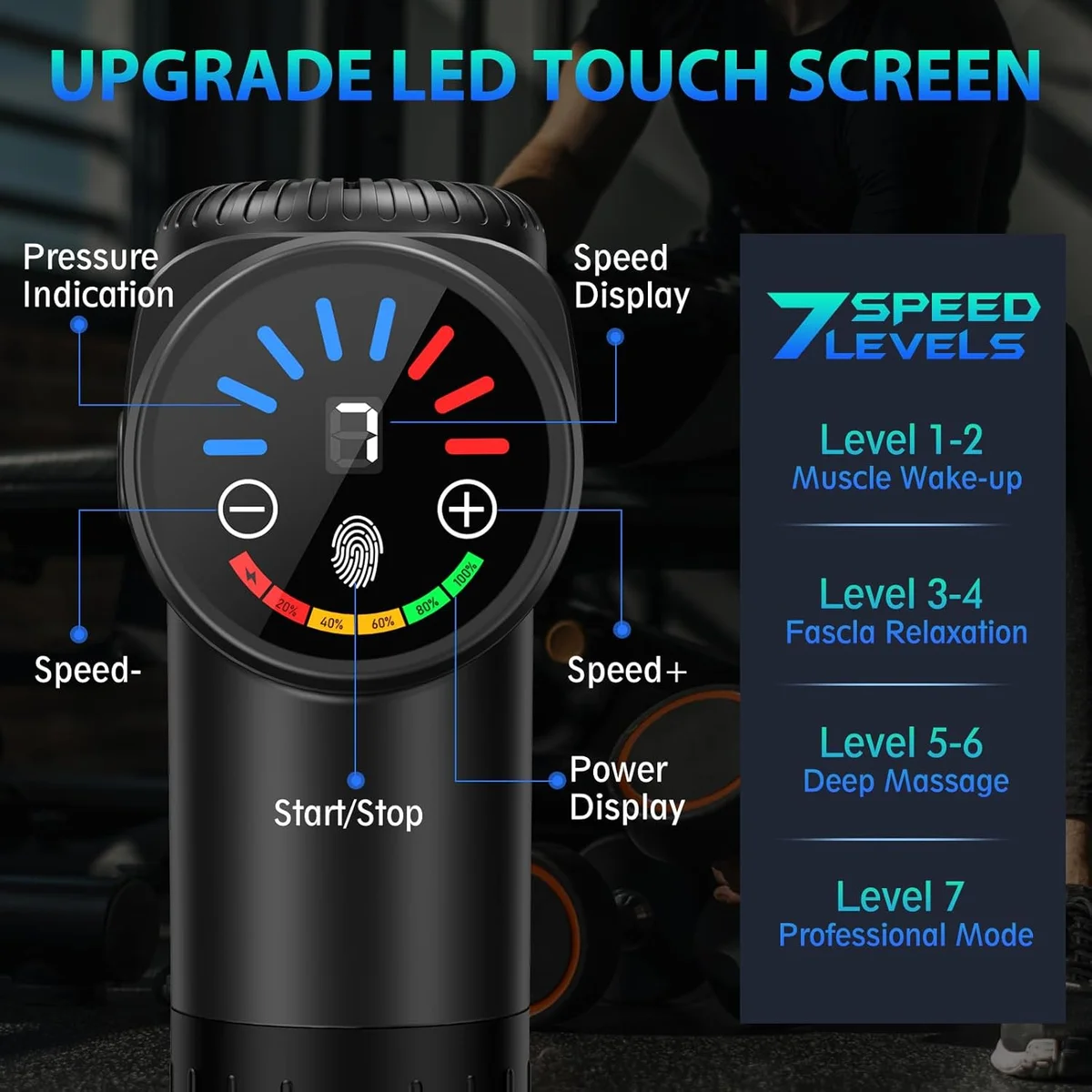 TOLOCO Massage Gun Deep Tissue EM26 10 Massage Heads Silent Motor Black New image 2