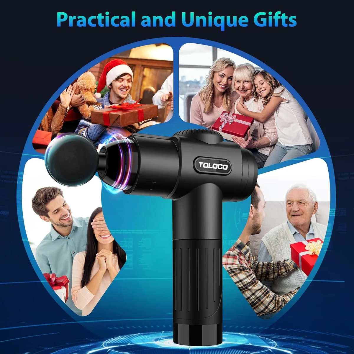 TOLOCO Massage Gun Deep Tissue EM26 10 Massage Heads Silent Motor Black New image 8