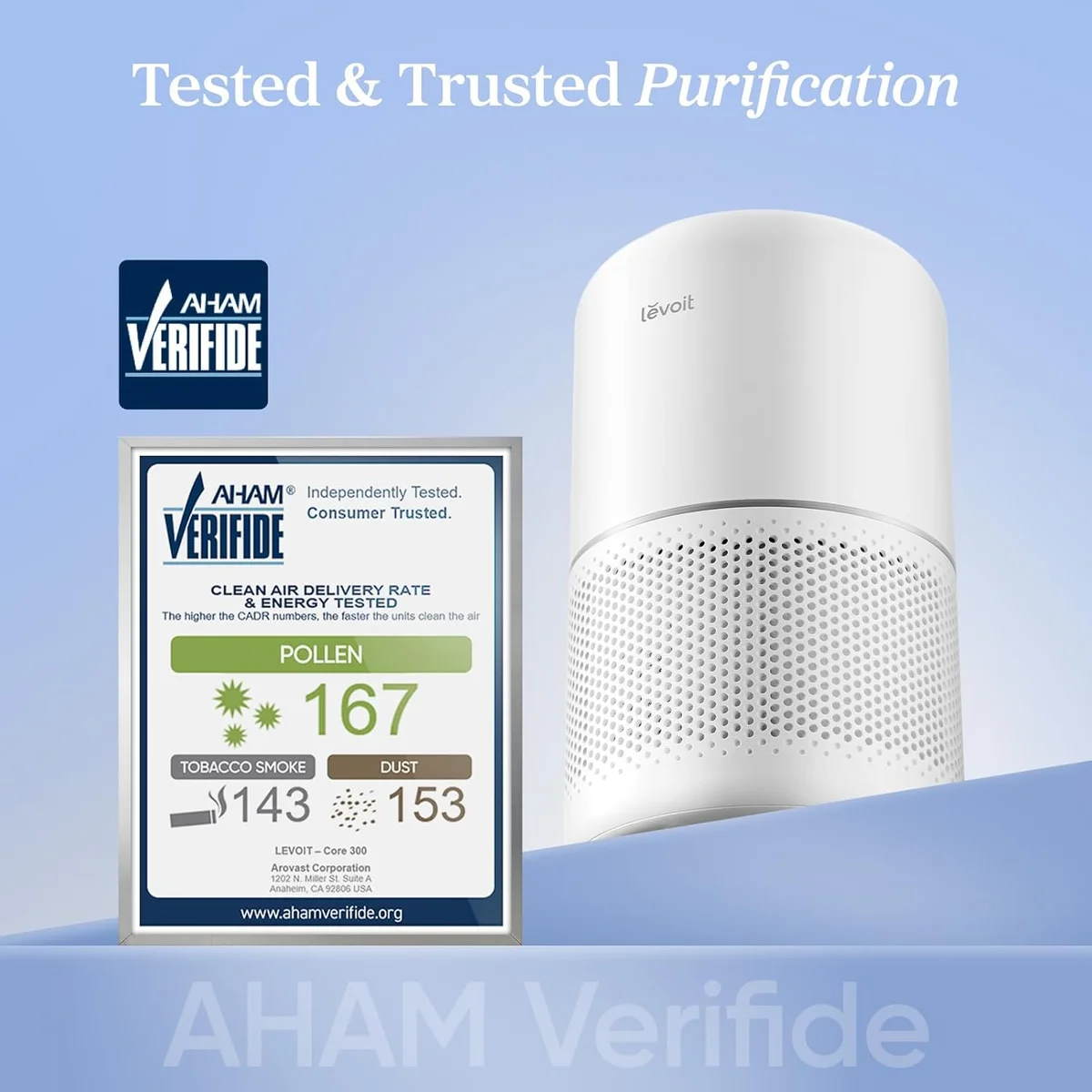 LEVOIT Air Purifier Core 300 56W HEPA Filter 1073 ft² White New image 2