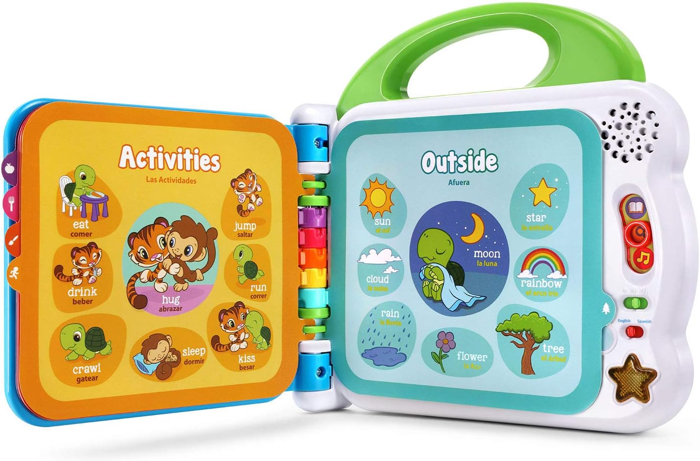 LeapFrog Learning Friends 100 Words Book Model 80-601540 Bilingual Interactive Plastic Green New image 3