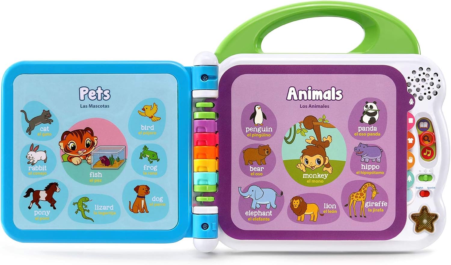LeapFrog Learning Friends 100 Words Book Model 80-601540 Bilingual Interactive Plastic Green New image 4