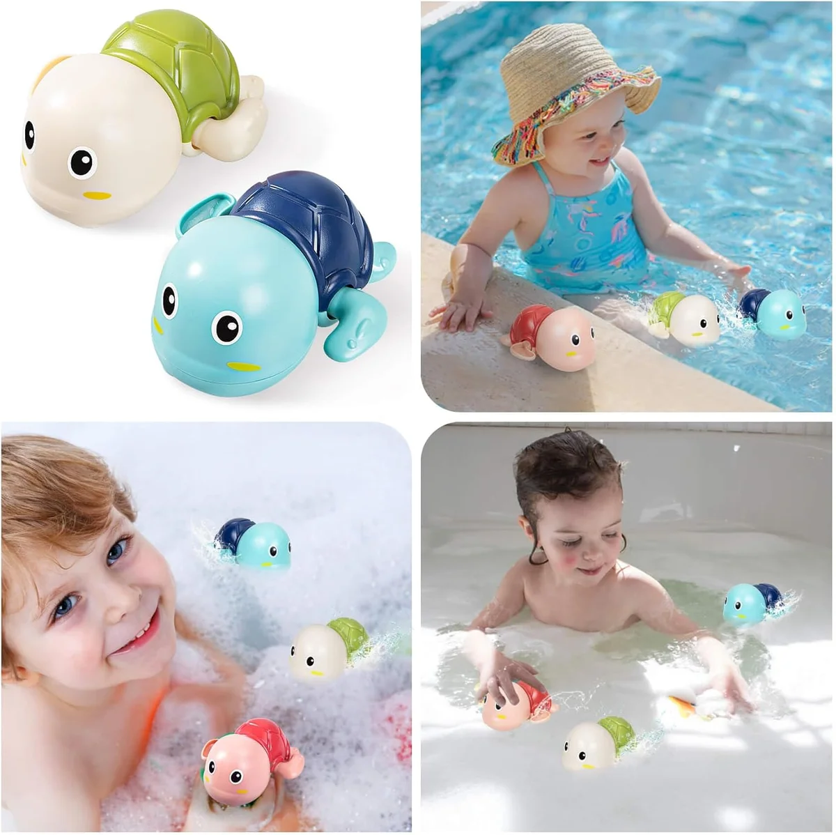 SEPHIX Bath Toys Swimming Turtle 3-Pack Model A1 Multi-colored New image 5