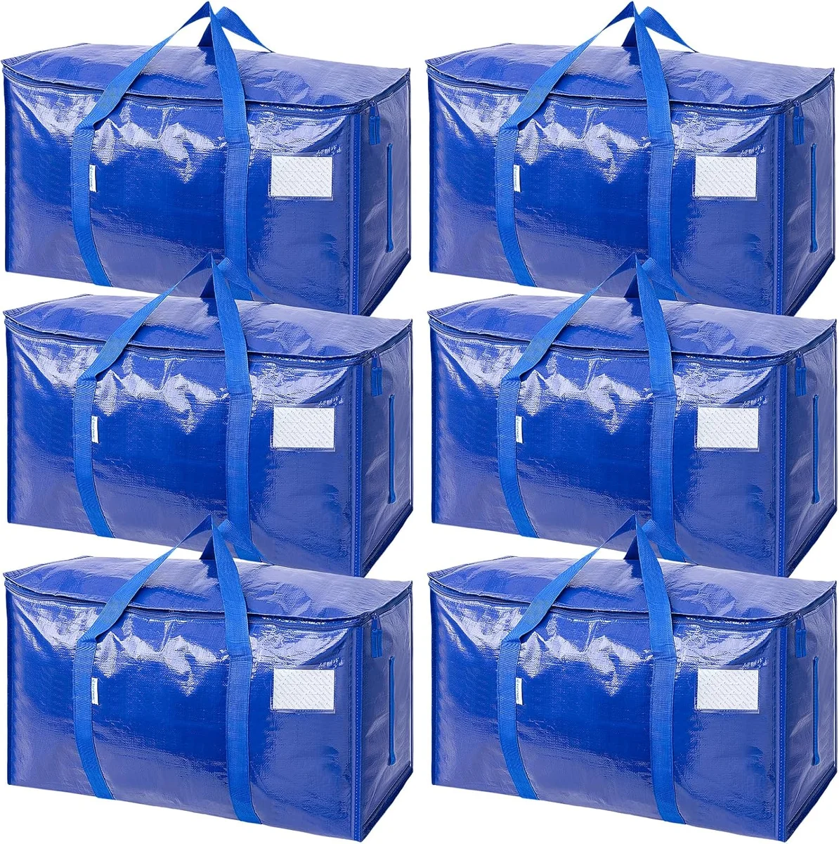 TICONN Extra Large Moving Bags Heavy Duty 168 27'' x 14'' x 15'' Blue New