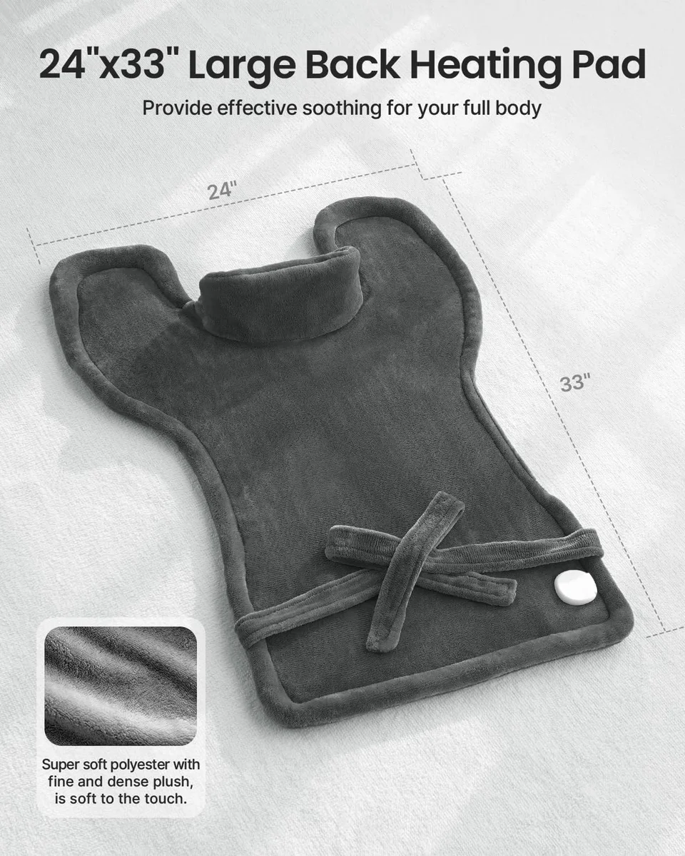 RENPHO Electric Heating Pad R-HAP 24x33 inches 6 Heat Levels A-gray New image 7