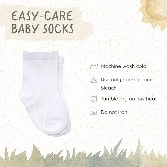 Little Me 20-Pack Newborn Baby Socks 0-24 Months Cotton White New image 9