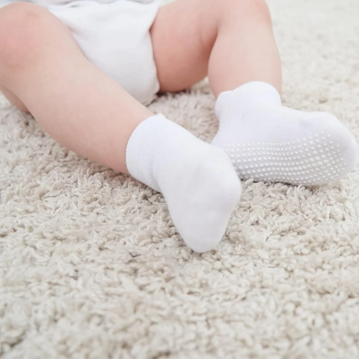 ZAPLES Baby Non Slip Grip Ankle Socks ZAPBGS190101 9-Pack Cotton Assorted - New image 6