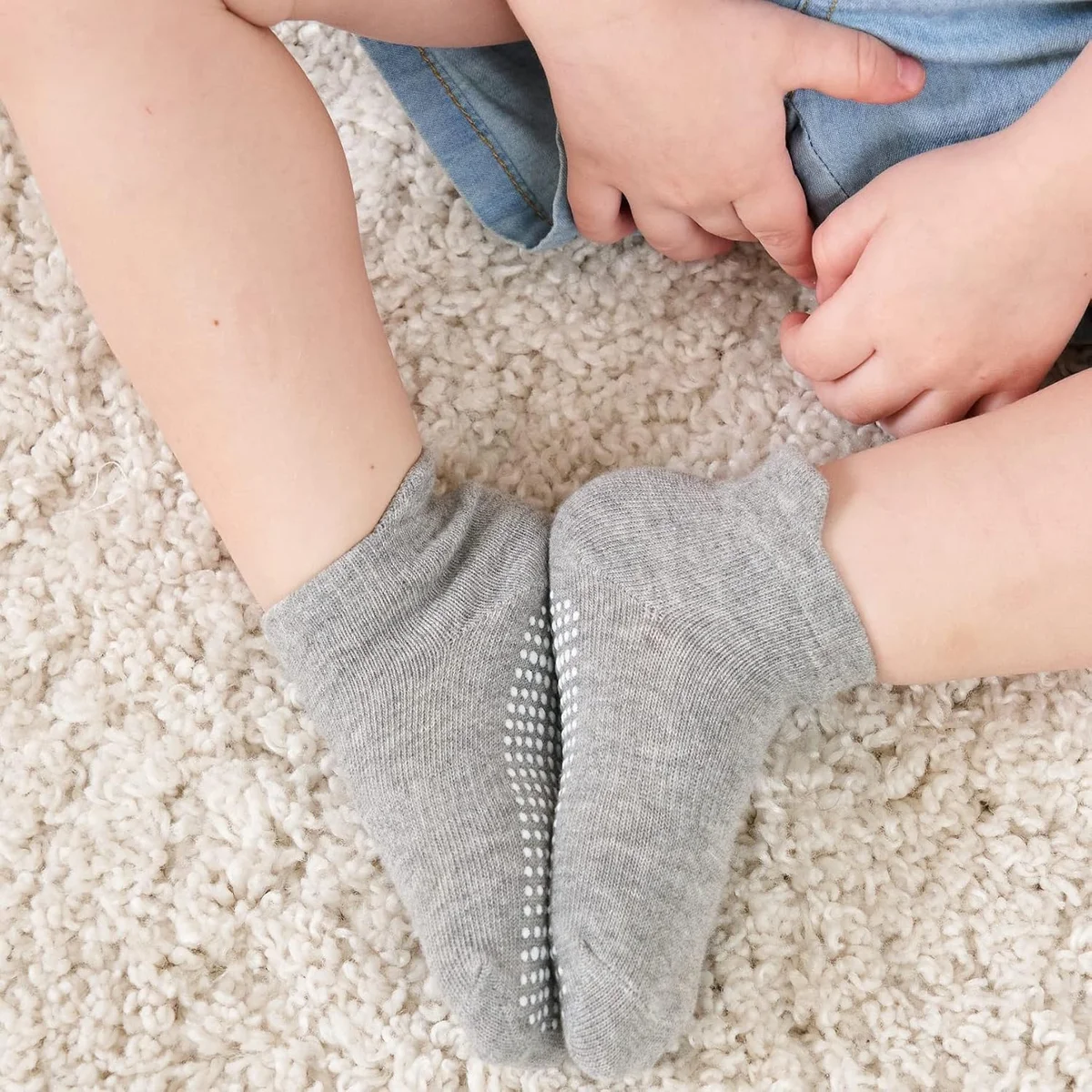 ZAPLES Baby Non Slip Grip Ankle Socks ZAPBGS190101 9-Pack Cotton Assorted - New image 7
