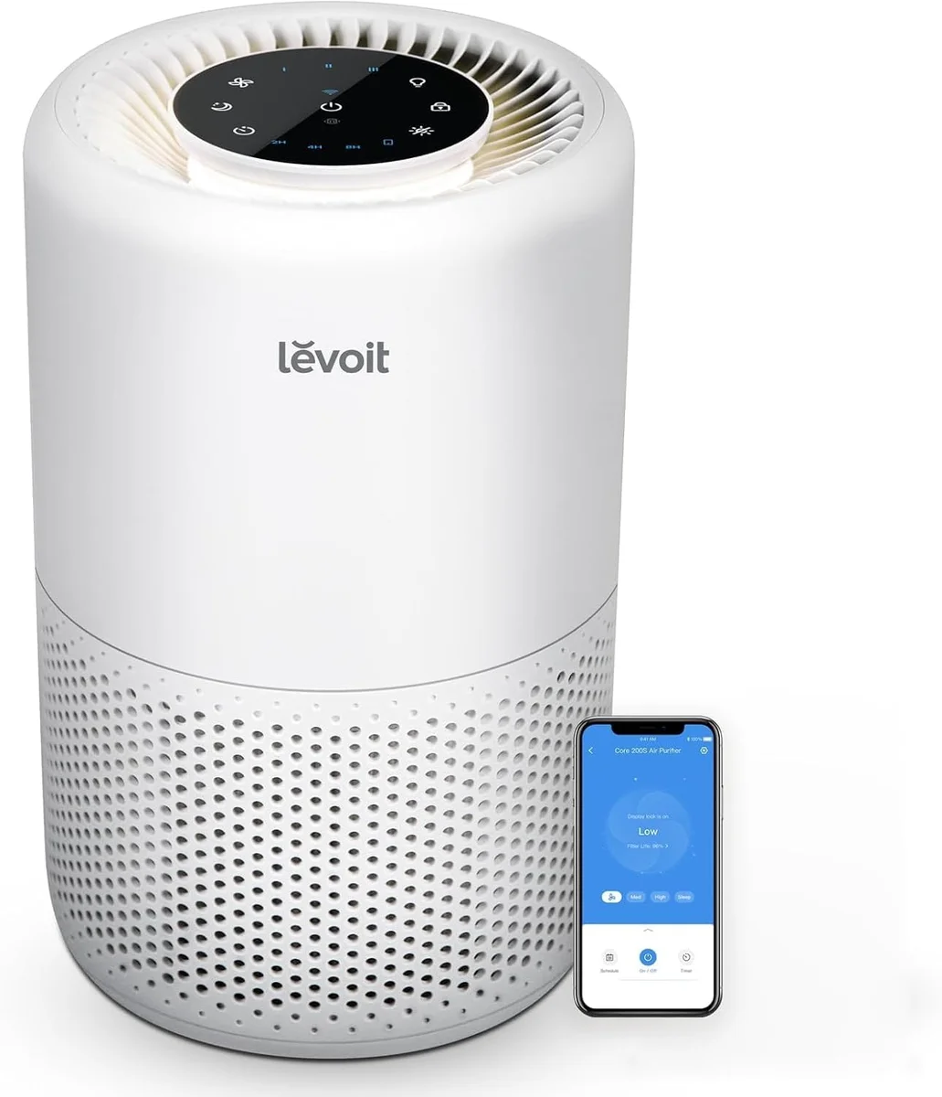 Levoit Air Purifier Core 200S 3-in-1 Filter HEPA Smart Control White New