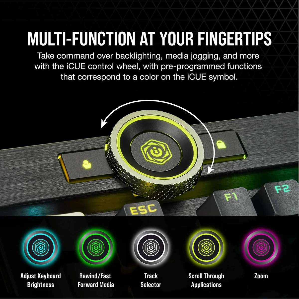 Corsair K100 RGB Optical-Mechanical Gaming Keyboard OPX Switches Black New image 4