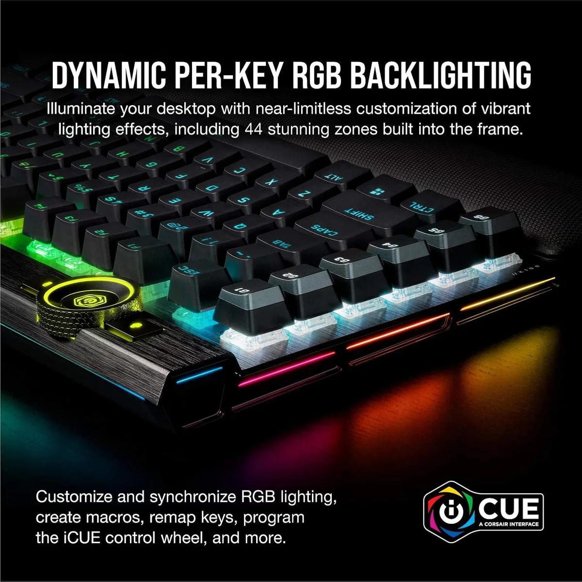 Corsair K100 RGB Optical-Mechanical Gaming Keyboard OPX Switches Black New image 5
