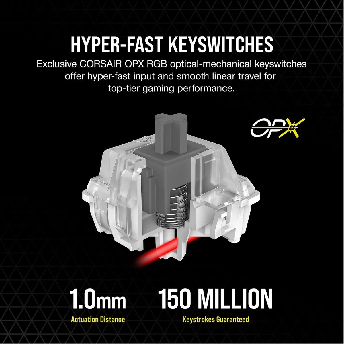 Corsair K100 RGB Optical-Mechanical Gaming Keyboard OPX Switches Black New image 6
