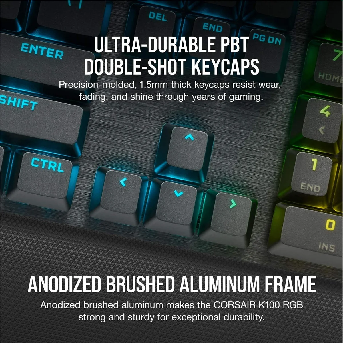 Corsair K100 RGB Optical-Mechanical Gaming Keyboard OPX Switches Black New image 7