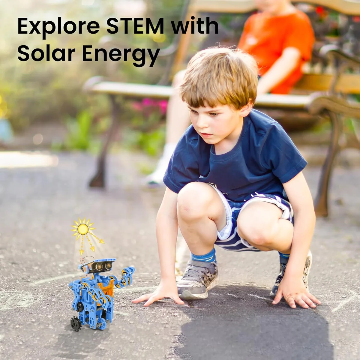 Sillbird Solar Building Robot Kit CA-R215E 12-in-1 Solar/Battery Powered 196 Pieces Orange New image 3