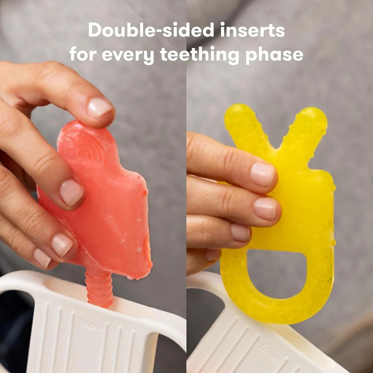 Frida Baby Silicone Teething Toys 106 4-in-1 Teether BPA-Free White, Yellow New image 4