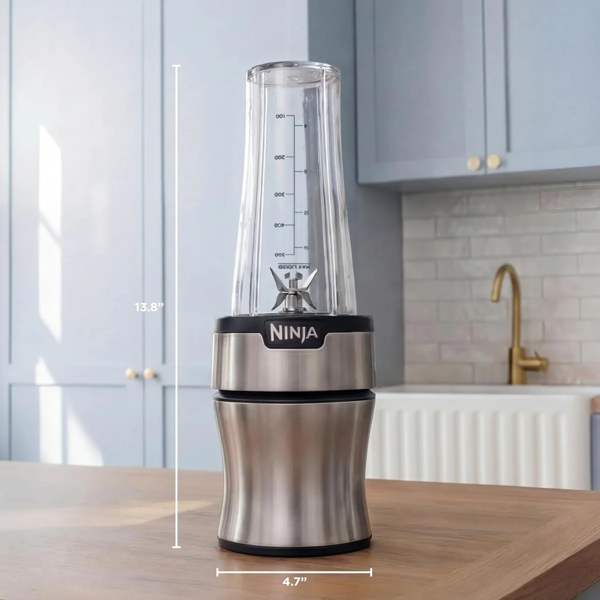 Ninja Nutri-Plus Personal Blender BN301 900 Peak Watt Compact Silver New image 8