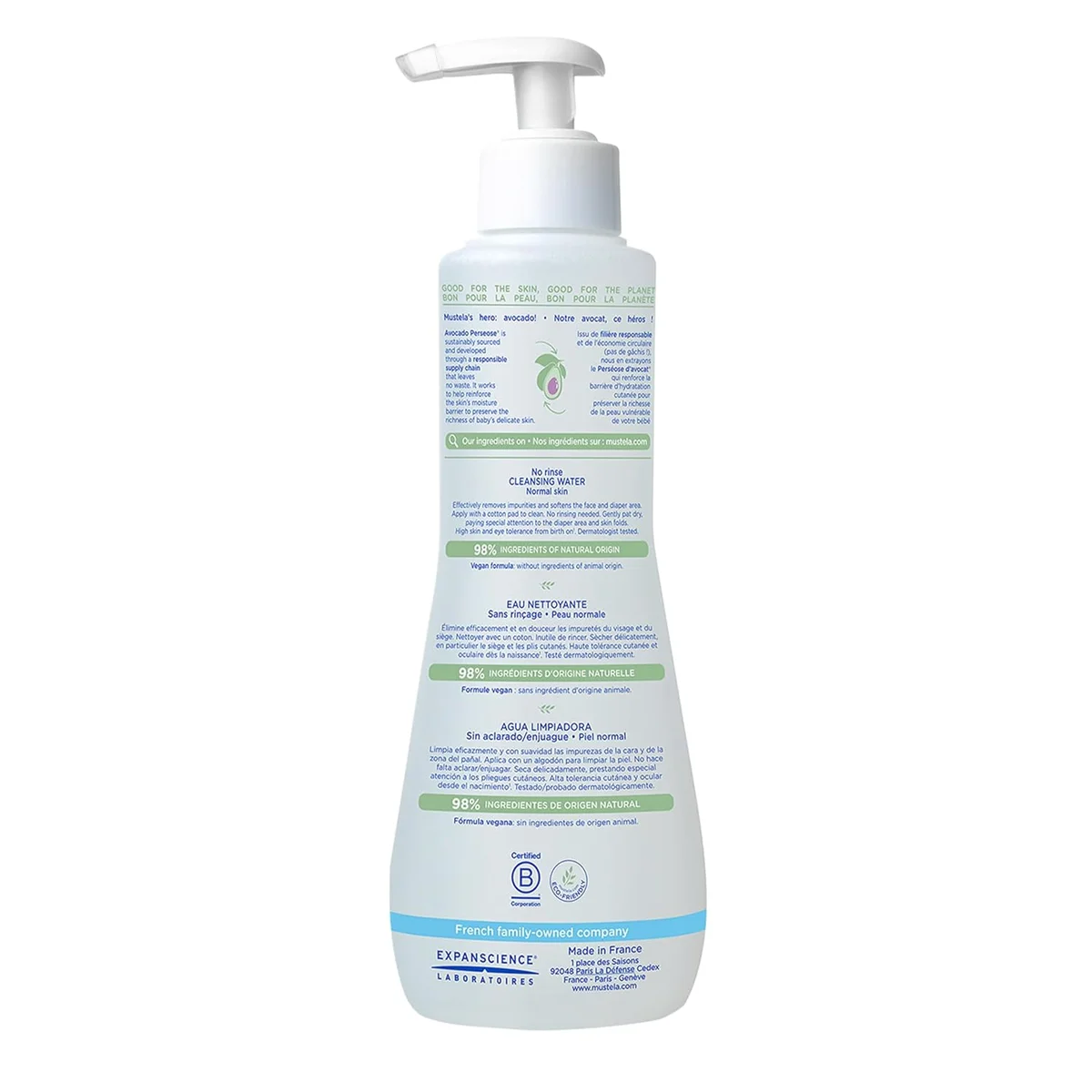 Mustela Baby Cleansing Water No-Rinse Micellar Water 10.1 fl oz - New image 2