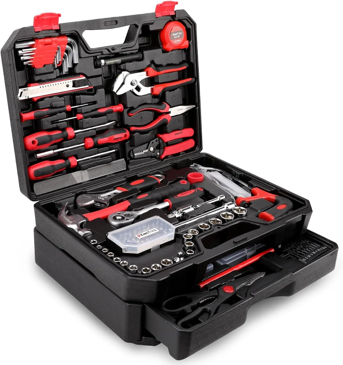 KingTool 325 Piece Home Repair Tool Kit DS-HDT001 - Carbon Steel, Toolbox Included, New