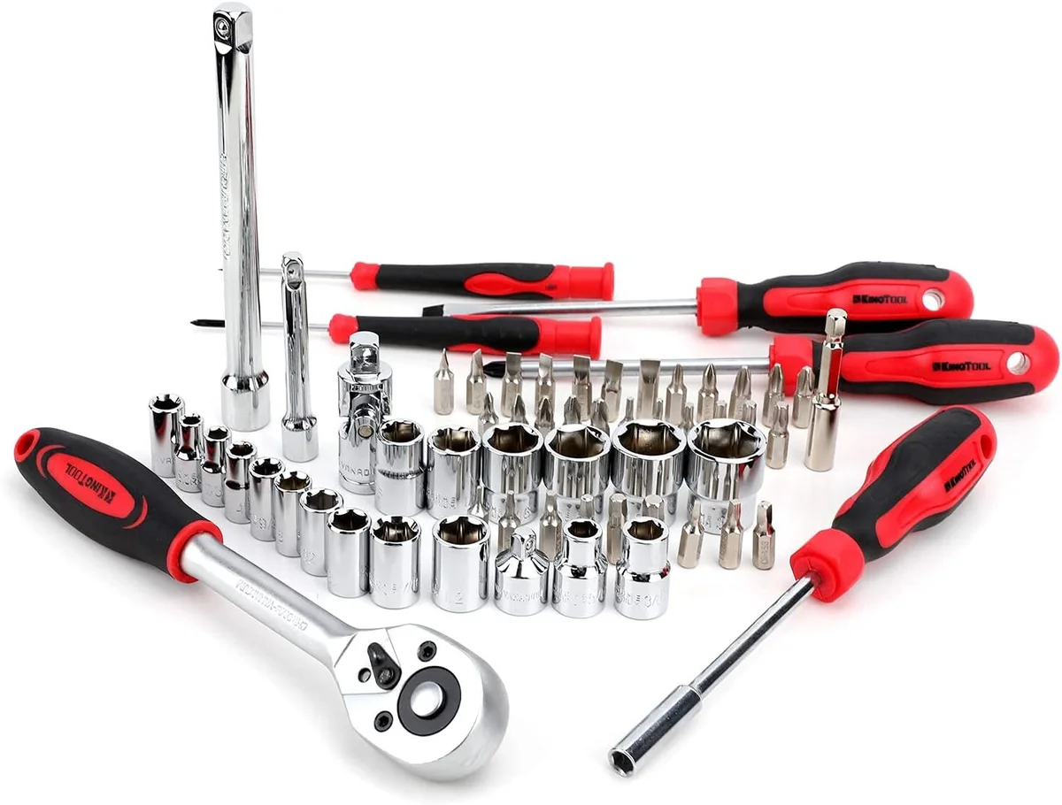 KingTool 325 Piece Home Repair Tool Kit DS-HDT001 - Carbon Steel, Toolbox Included, New image 7