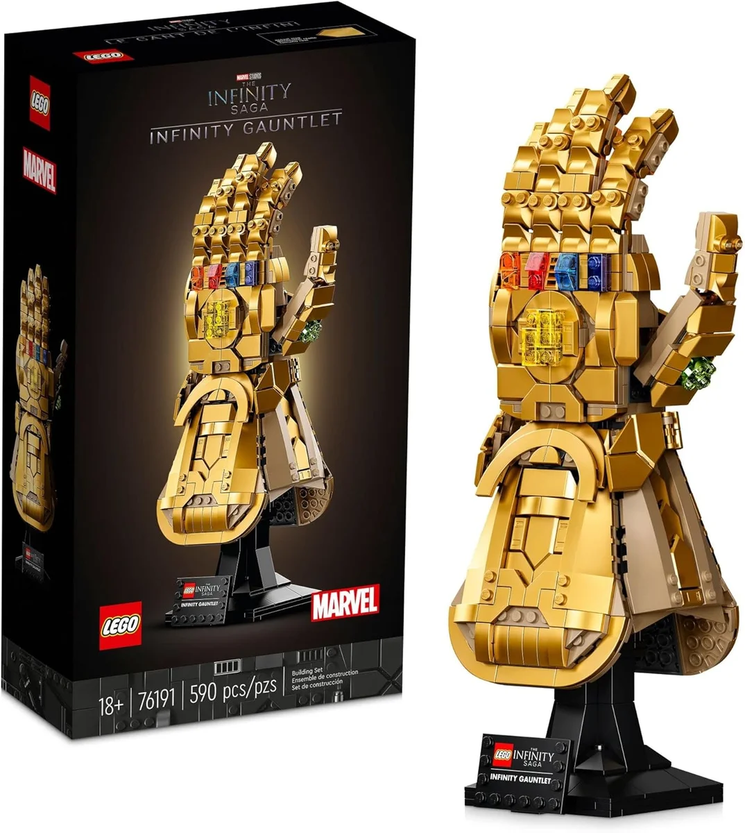 LEGO Marvel Infinity Gauntlet Building Set 76191 Movable Fingers Multicolor New