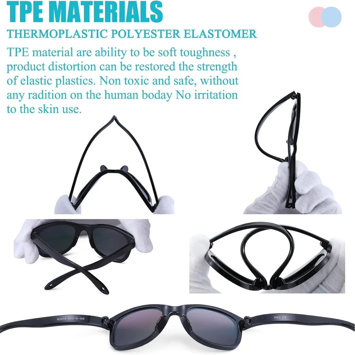 COASION Bendable Flexible Polarized Baby Sunglasses CA8042 UV Protection Green New image 4