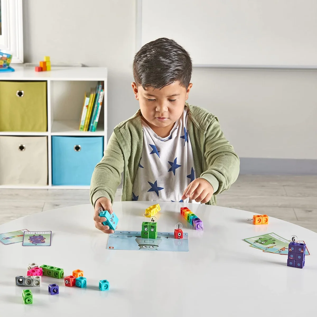 hand2mind MathLink Cubes Numberblocks 1-10 Activity Set 100 Counting Blocks Multicolored New image 4