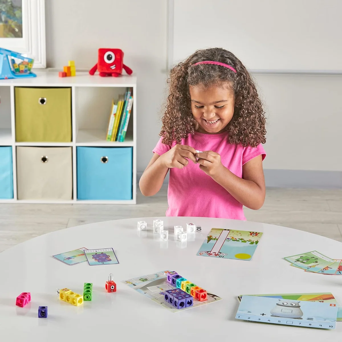 hand2mind MathLink Cubes Numberblocks 1-10 Activity Set 100 Counting Blocks Multicolored New image 7