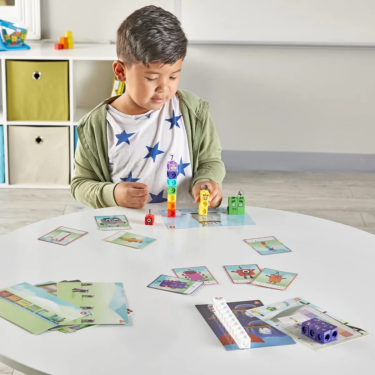 hand2mind MathLink Cubes Numberblocks 1-10 Activity Set 100 Counting Blocks Multicolored New image 8