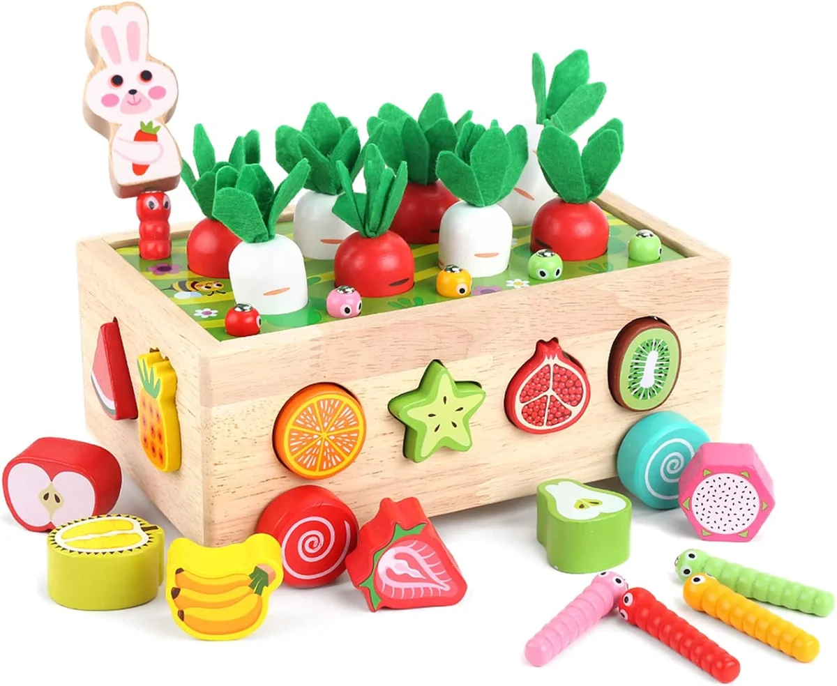 KMTJT Montessori Wooden Educational Toys Shape Sorting Game JHTOY-556-braincar-SetA Wooden Toy1 New