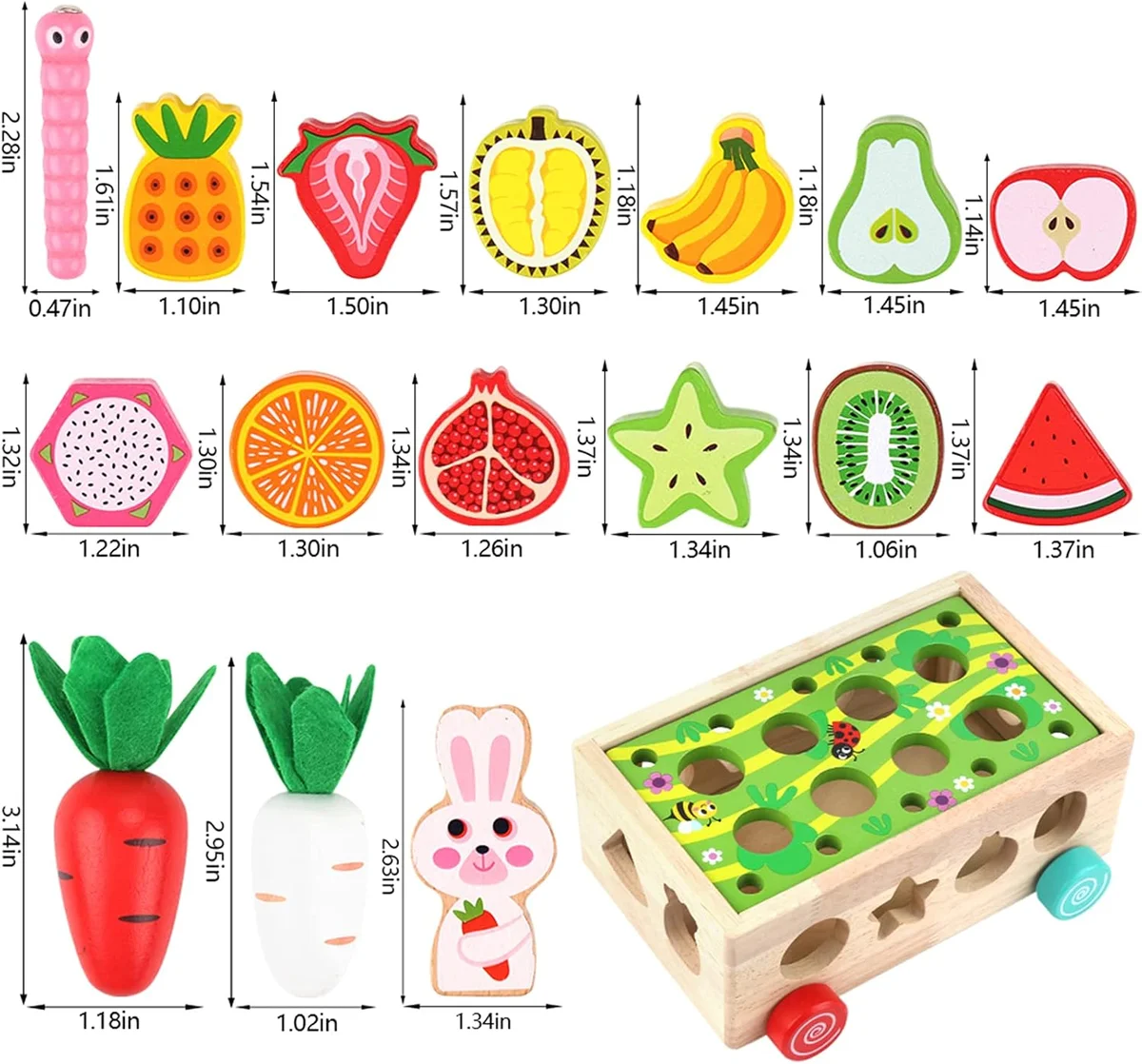 KMTJT Montessori Wooden Educational Toys Shape Sorting Game JHTOY-556-braincar-SetA Wooden Toy1 New image 4