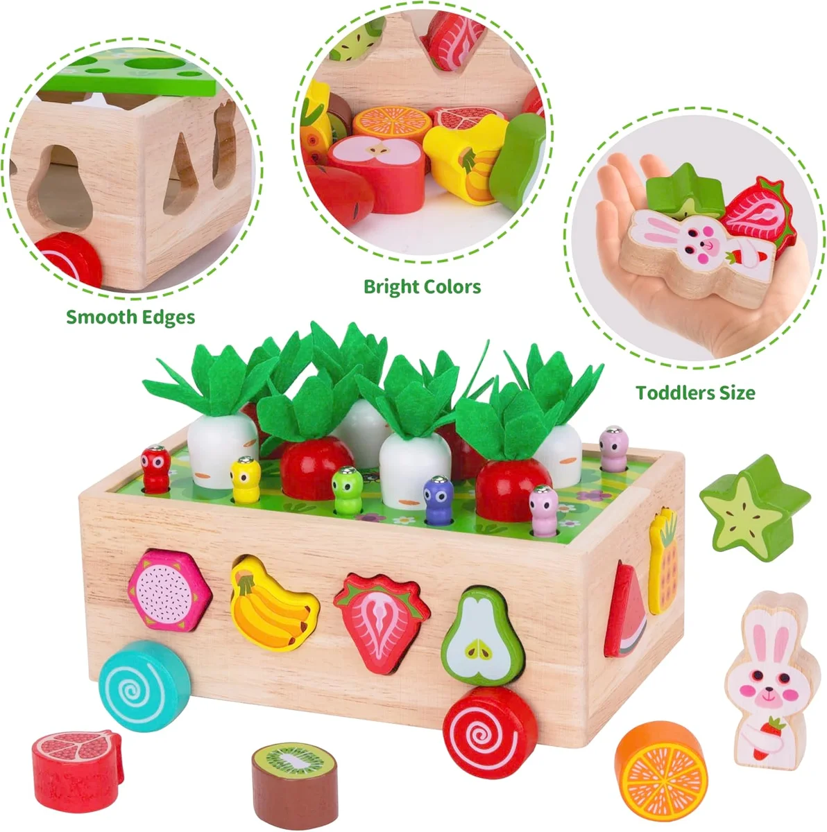 KMTJT Montessori Wooden Educational Toys Shape Sorting Game JHTOY-556-braincar-SetA Wooden Toy1 New image 8