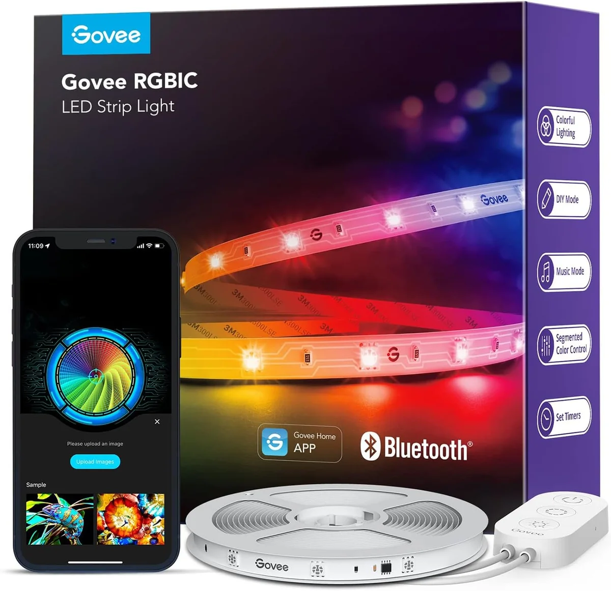 Govee RGBIC LED Strip Lights H617A [Smart APP Control, Music Sync, 16.4ft] RGBIC（Multiple Colors on One Line） New