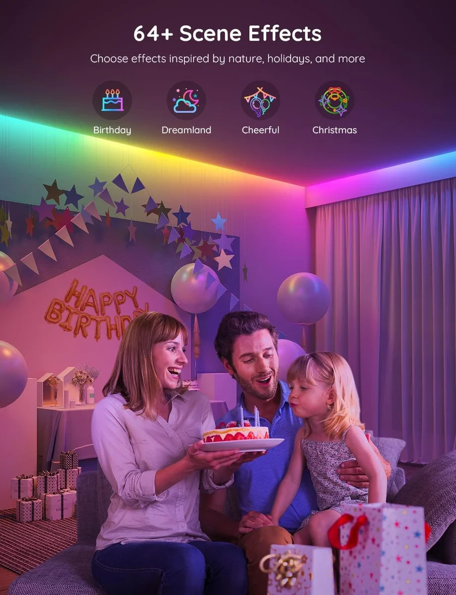Govee RGBIC LED Strip Lights H617A [Smart APP Control, Music Sync, 16.4ft] RGBIC（Multiple Colors on One Line） New image 4