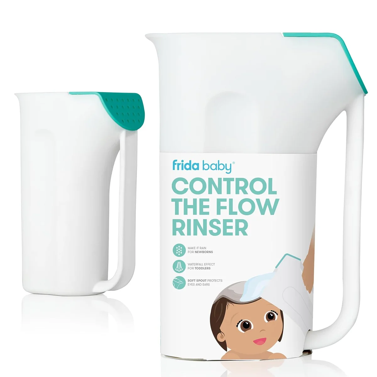Frida Baby Control The Flow Bath Rinse Cup 24 Ounces White New