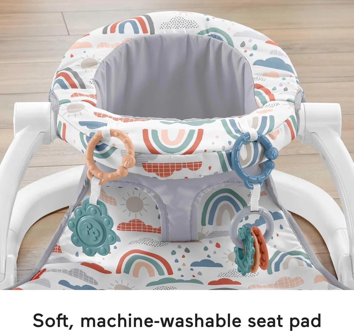 Fisher-Price Sit-Me-Up Floor Seat HBM78 with Developmental Toys Machine Washable Multicolor New image 5