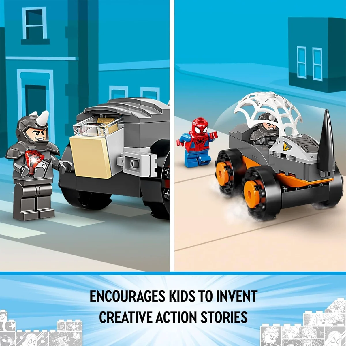 LEGO Marvel Hulk vs. Rhino Monster Truck Showdown 10782 Ages 4+ Multicolor New image 4