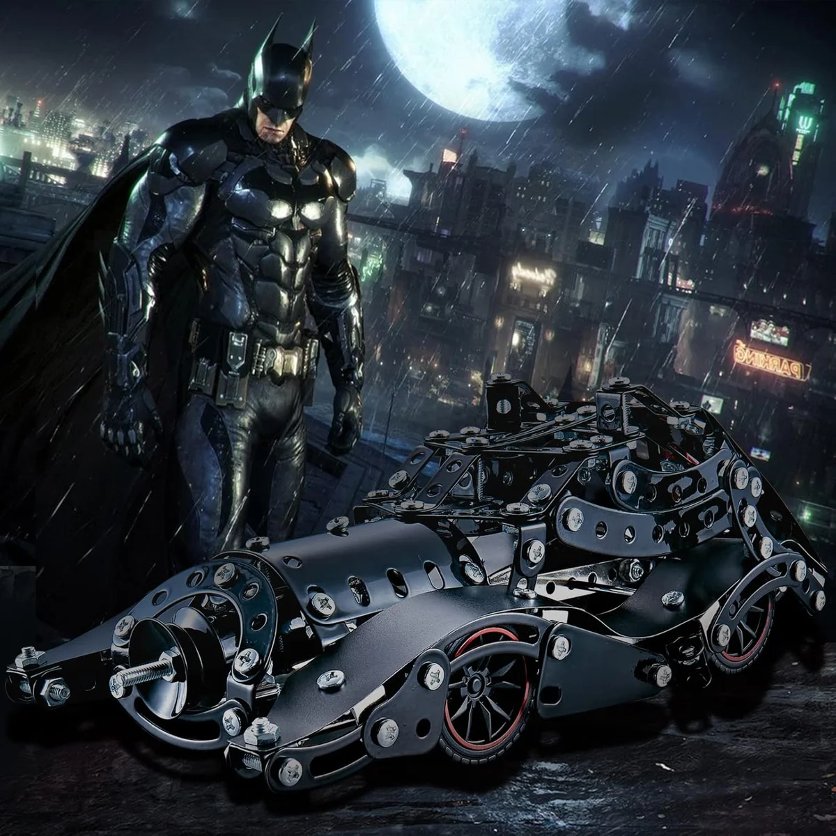 LILCRUIBAO Erector Set Batman Model Car Building Kit 332 Pcs Metal STEM Educational Toy New image 8