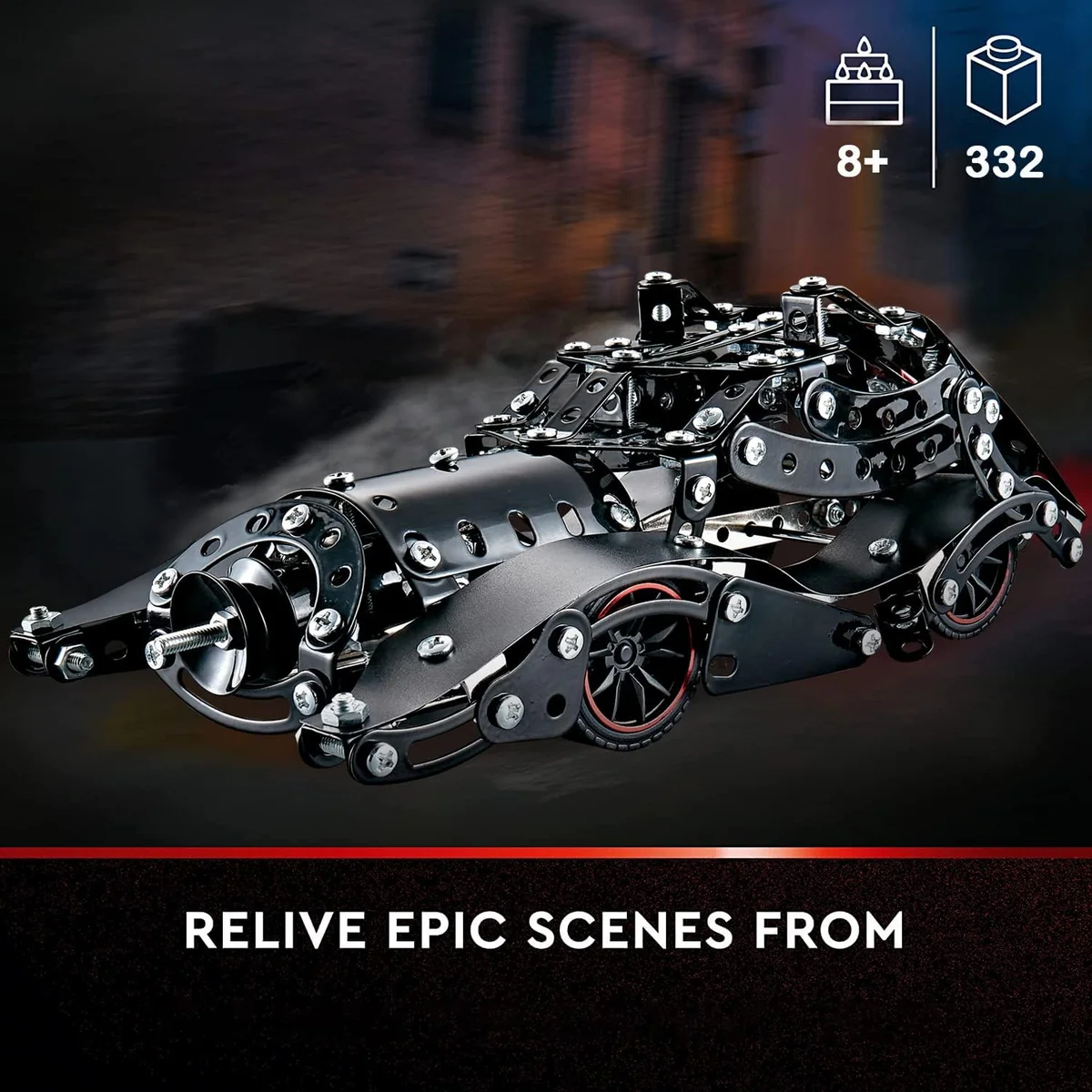 LILCRUIBAO Erector Set Batman Model Car Building Kit 332 Pcs Metal STEM Educational Toy New image 9