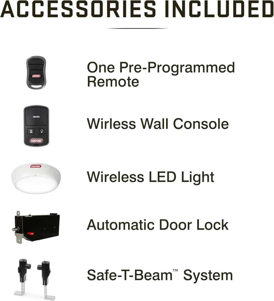 Genie Residential Wall Mounted Garage Door Opener 6072H-O Bluetooth LED Light Black New image 10